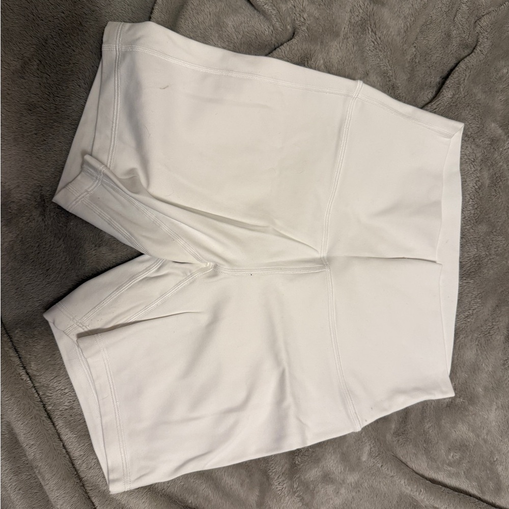 Lululemon Athletica White Bike Shorts